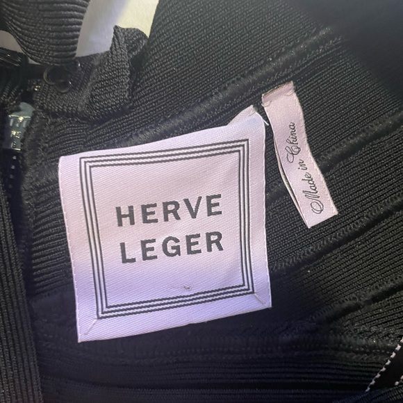 Herve leger susana black bandage ruffle top size small - Picture 6 of 6